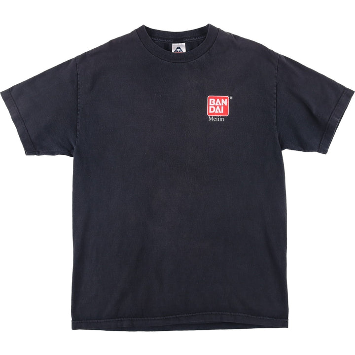 2000s-era ALSTYLE BANDAI advertising T-shirt, men's size L equivalent. cotton black type Vintage Second Hand