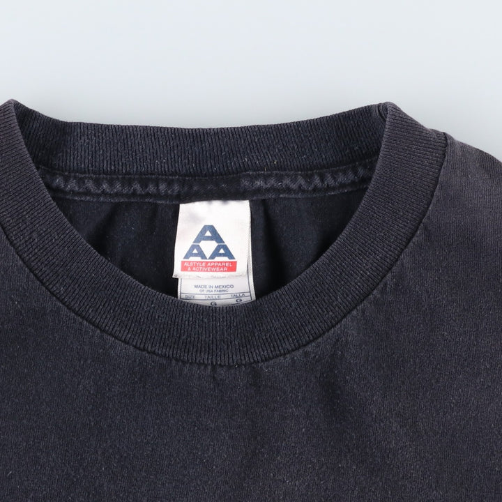 2000s-era ALSTYLE BANDAI advertising T-shirt, men's size L equivalent. cotton black type Vintage Second Hand
