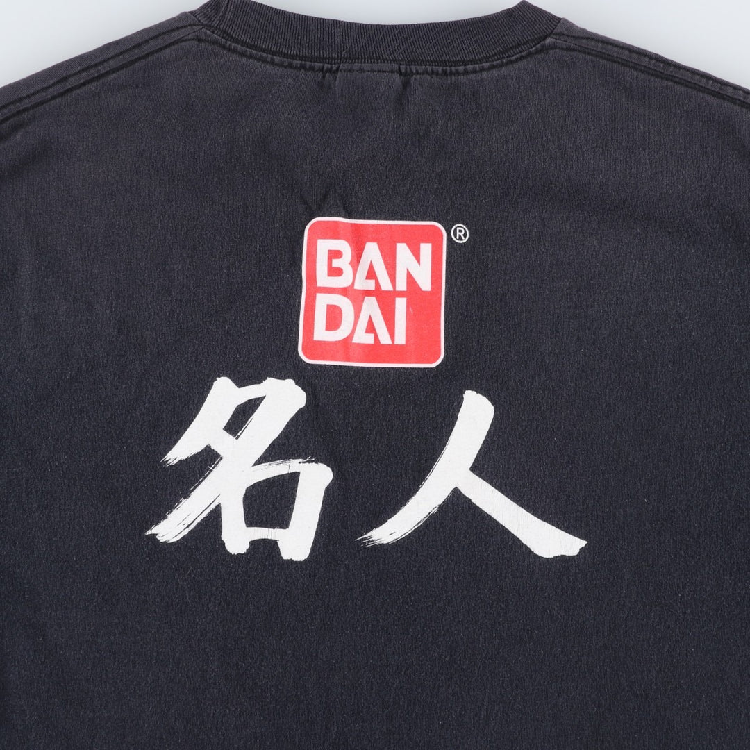 2000s-era ALSTYLE BANDAI advertising T-shirt, men's size L equivalent. cotton black type Vintage Second Hand