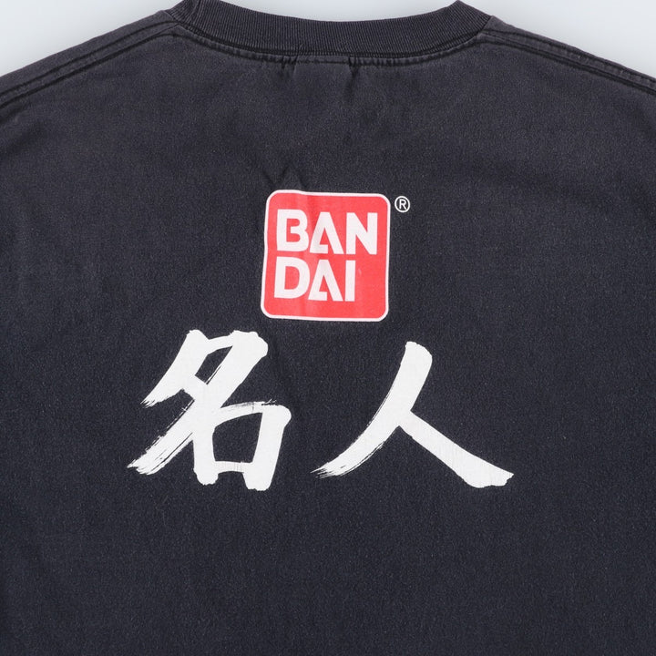 2000s-era ALSTYLE BANDAI advertising T-shirt, men's size L equivalent. cotton black type Vintage Second Hand
