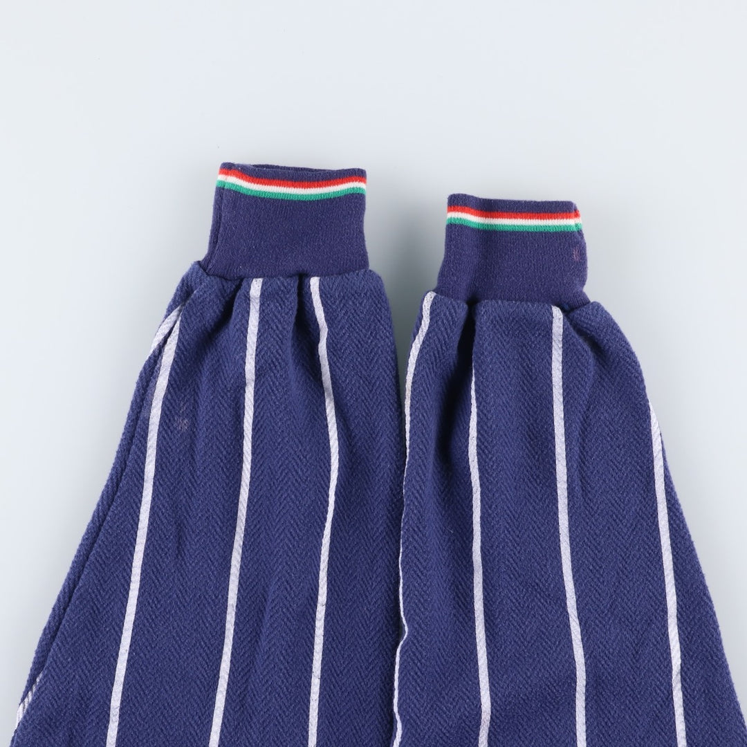 90'S Fred Perry Sportswear Stripe Pattern Herringbone Back Print Sweatshirt (Men's Size L) polyester navy blue type Vintage Second Hand