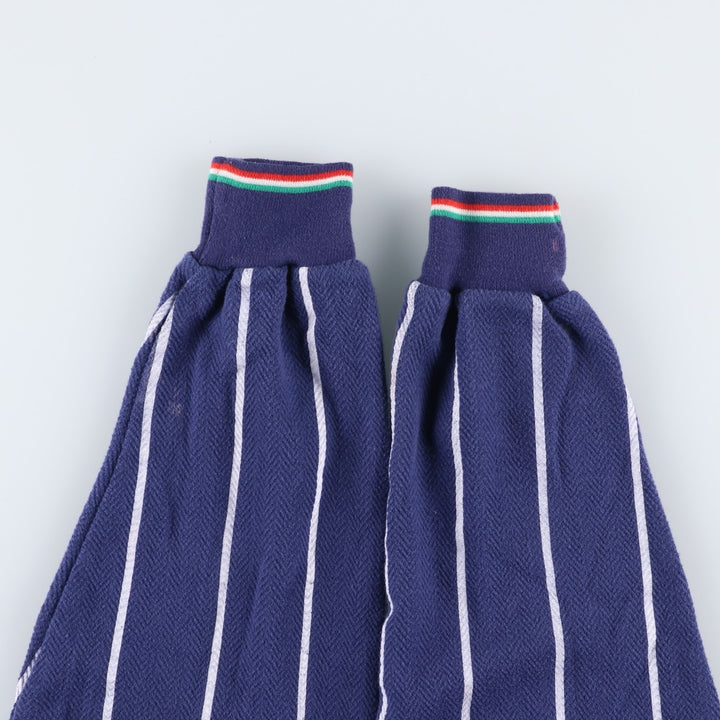 90'S Fred Perry Sportswear Stripe Pattern Herringbone Back Print Sweatshirt (Men's Size L) polyester navy blue type Vintage Second Hand