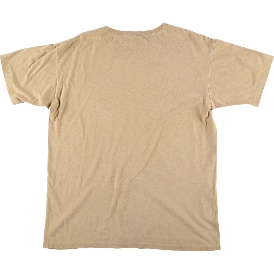 90'S GAP Old Gap Short Sleeve Printed T-Shirt Made in USA Men's L Size Vintage cotton Beige type Vintage Second Hand