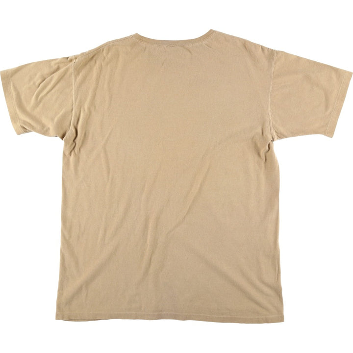 90'S GAP Old Gap Short Sleeve Printed T-Shirt Made in USA Men's L Size Vintage cotton Beige type Vintage Second Hand