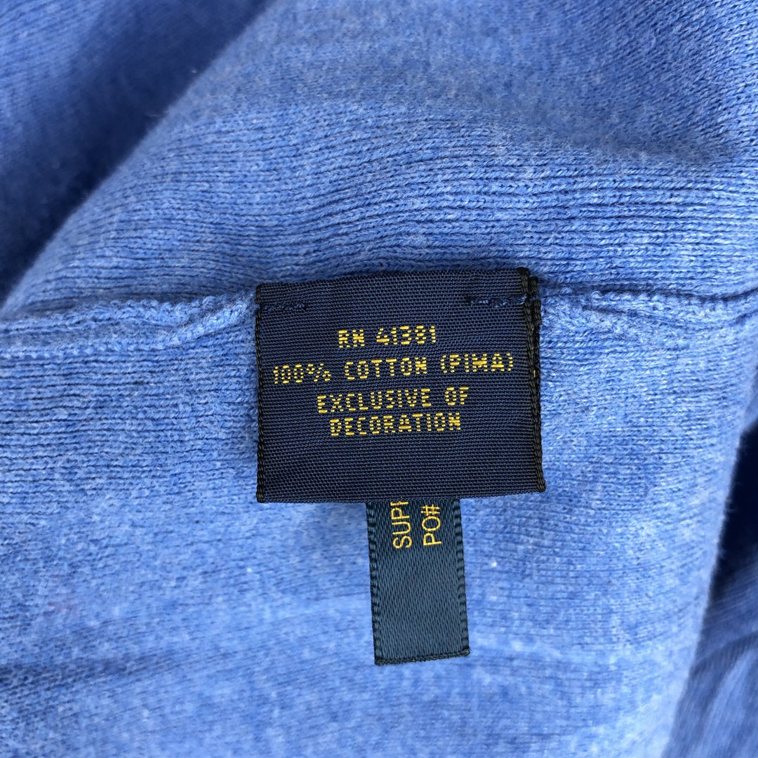 Ralph Lauren POLO RALPH LAUREN V-neck Pima cotton knit sweater, women's size M (approx.) Pima Cotton Blue type light blue Vintage Second Hand