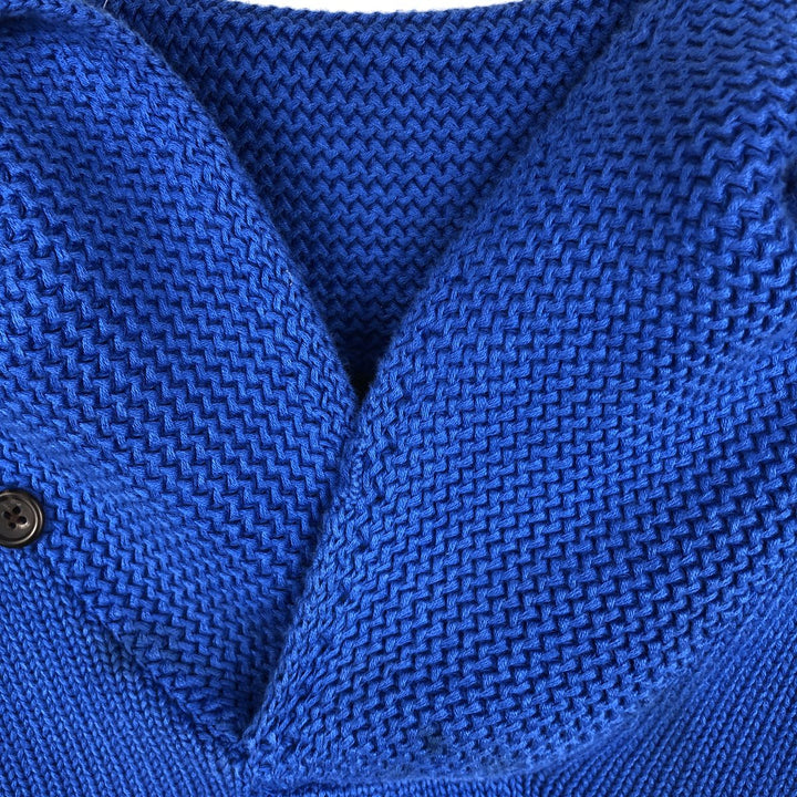 Ralph Lauren Shawl Collar Cotton Knit Sweater, Women's Size XL (approx.) cotton blue type Vintage Second Hand