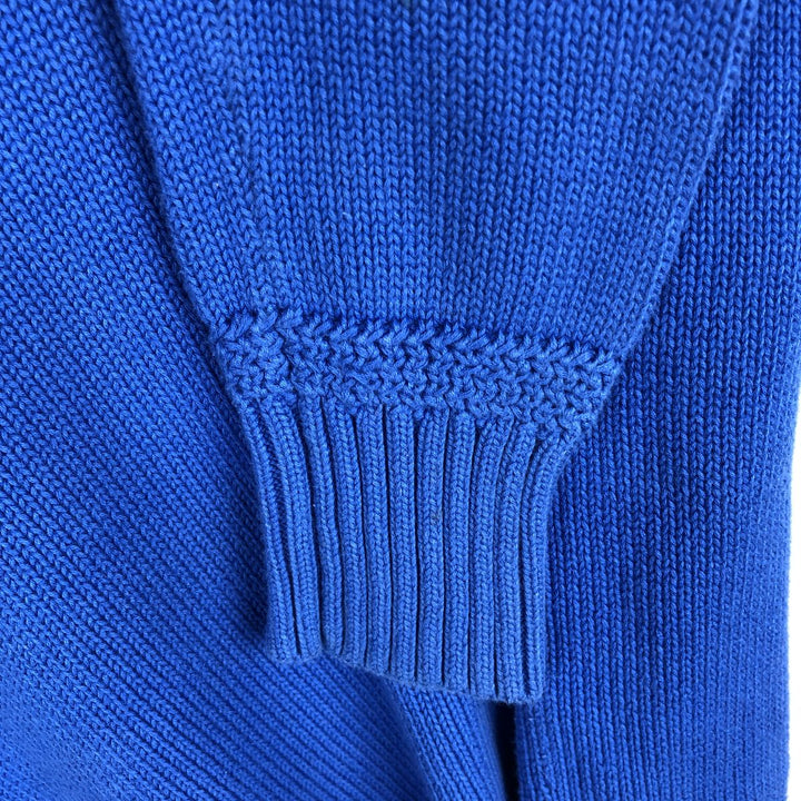 Ralph Lauren Shawl Collar Cotton Knit Sweater, Women's Size XL (approx.) cotton blue type Vintage Second Hand