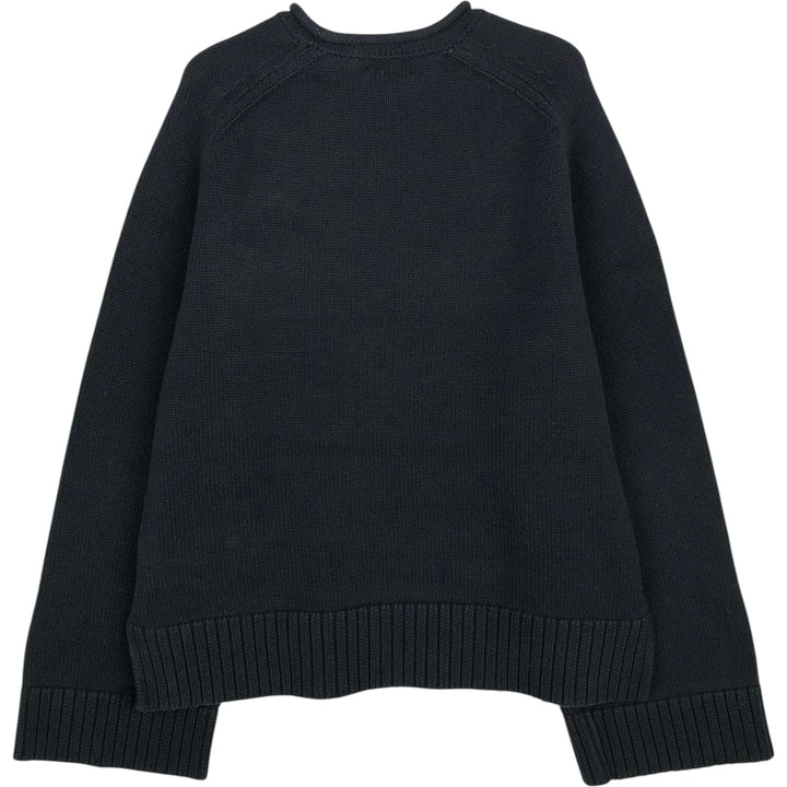 Ralph Lauren POLO RALPH LAUREN Roll Neck Cotton Knit Sweater, Women's Size M (approx.) cotton black type Vintage Second Hand