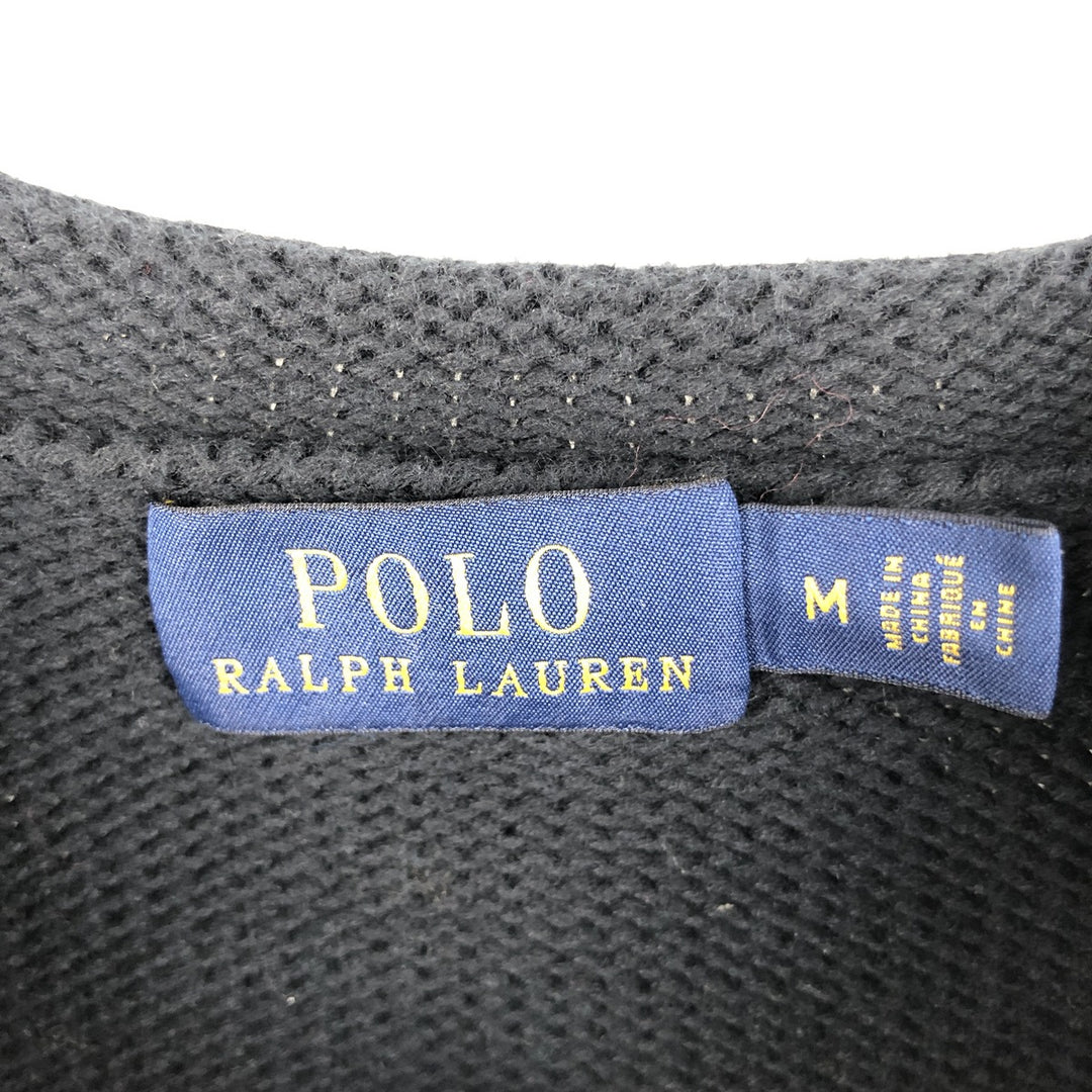 Ralph Lauren POLO RALPH LAUREN Roll Neck Cotton Knit Sweater, Women's Size M (approx.) cotton black type Vintage Second Hand