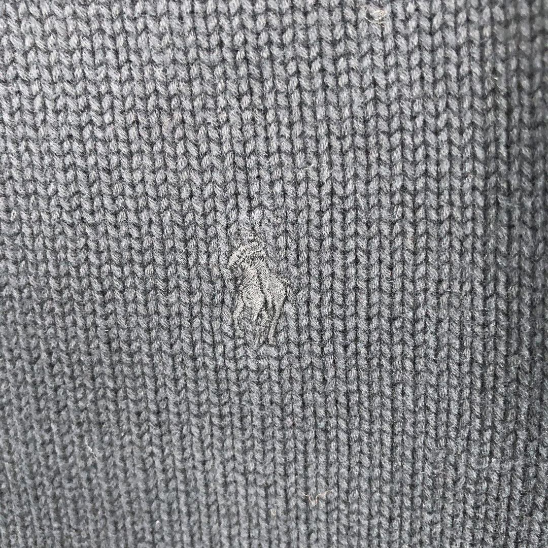 Ralph Lauren POLO RALPH LAUREN Roll Neck Cotton Knit Sweater, Women's Size M (approx.) cotton black type Vintage Second Hand