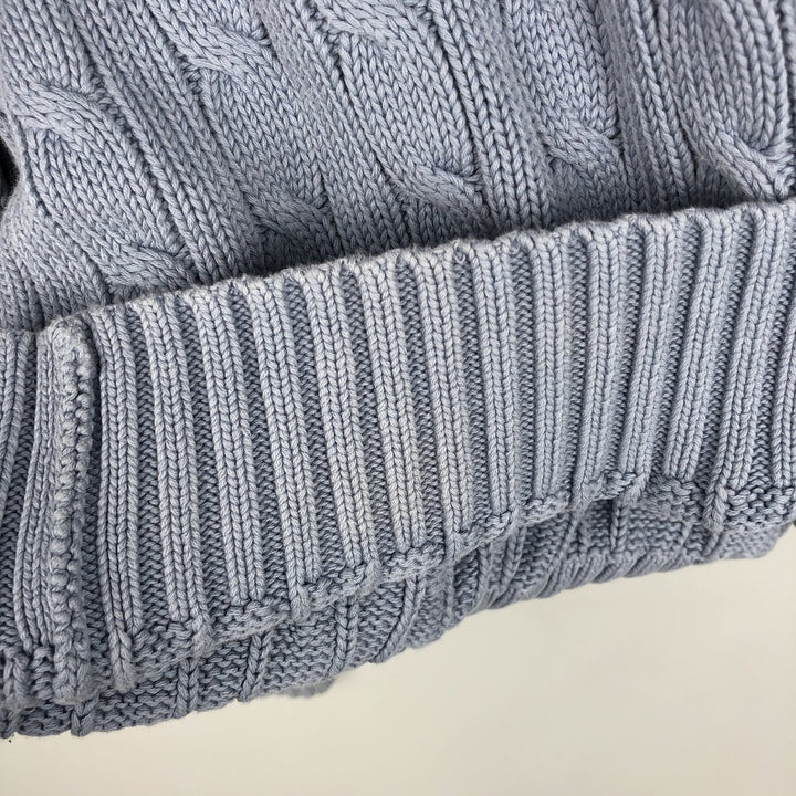 Ralph Lauren RALPH LAUREN SPORT Cable Knit V-Neck Cotton Knit Sweater, Women's Size Small cotton Blue type light blue Vintage Second Hand