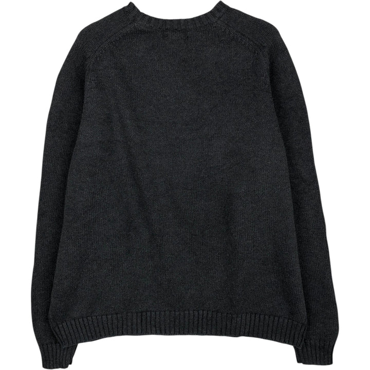 2000'S Lands' End cotton knit sweater, women's size XL. cotton gray type Vintage Second Hand