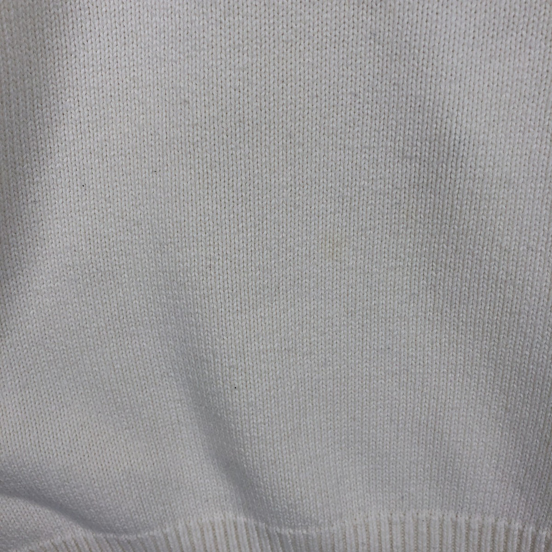 Vintage 90'S Tommy Hilfiger cotton knit sweater, women's size XL cotton ivory Vintage Second Hand