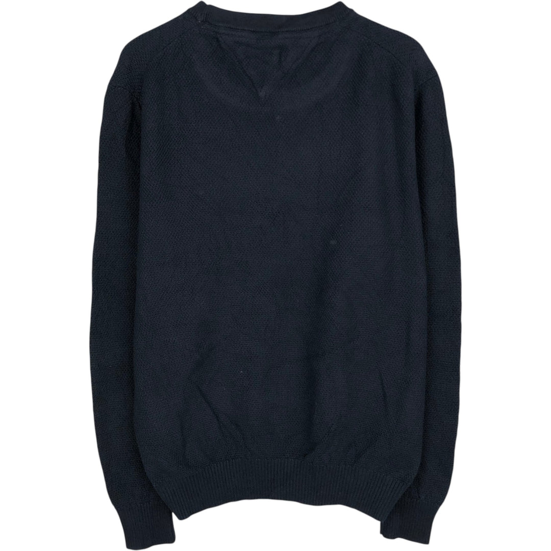 Tommy Hilfiger Cotton Knit Sweater, Women's Size M cotton navy blue type Vintage Second Hand