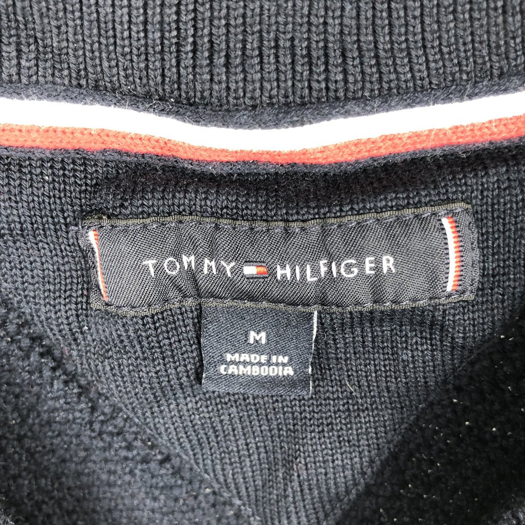 Tommy Hilfiger Cotton Knit Sweater, Women's Size M cotton navy blue type Vintage Second Hand