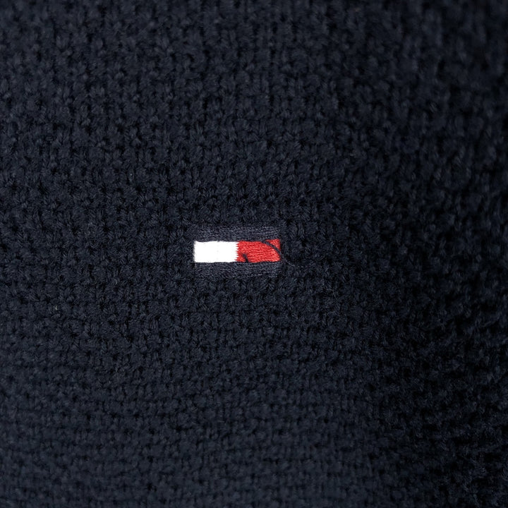 Tommy Hilfiger Cotton Knit Sweater, Women's Size M cotton navy blue type Vintage Second Hand