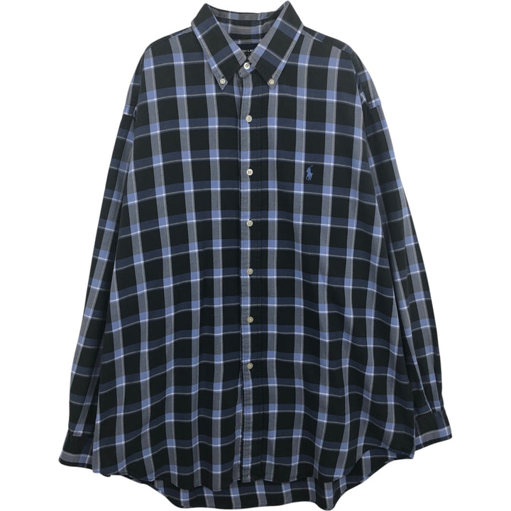 Ralph Lauren RALPH LAUREN GOLF TILDEN long sleeve button down shirt men's size L cotton black type Vintage Second Hand