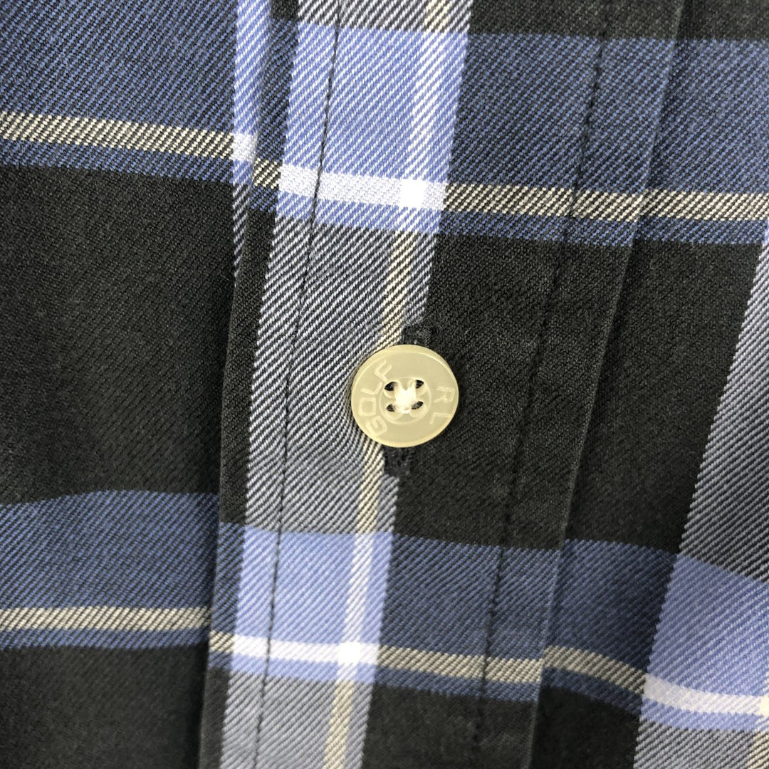 Ralph Lauren RALPH LAUREN GOLF TILDEN long sleeve button down shirt men's size L cotton black type Vintage Second Hand