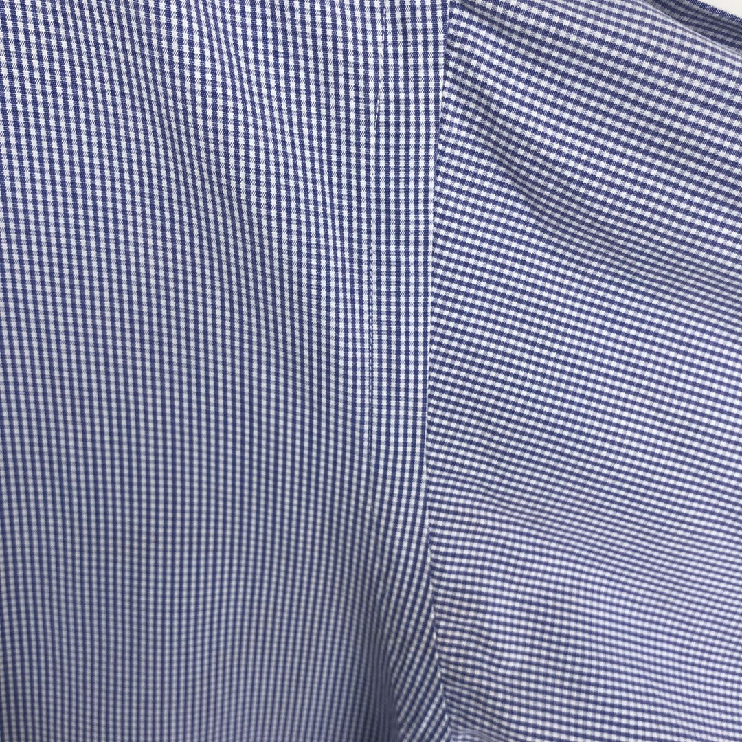 Ralph Lauren BLAKE Gingham Check Long Sleeve Button-Down Check Shirt, Men's Size L cotton blue type Vintage Second Hand