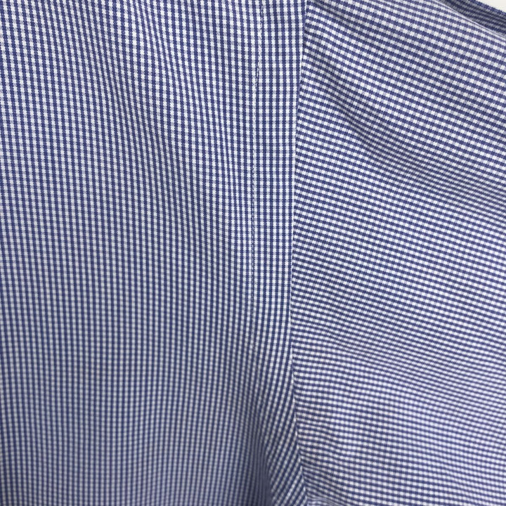 Ralph Lauren BLAKE Gingham Check Long Sleeve Button-Down Check Shirt, Men's Size L cotton blue type Vintage Second Hand