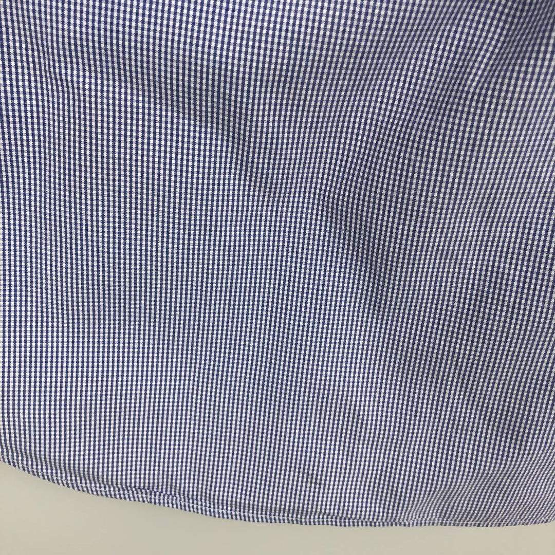 Ralph Lauren BLAKE Gingham Check Long Sleeve Button-Down Check Shirt, Men's Size L cotton blue type Vintage Second Hand