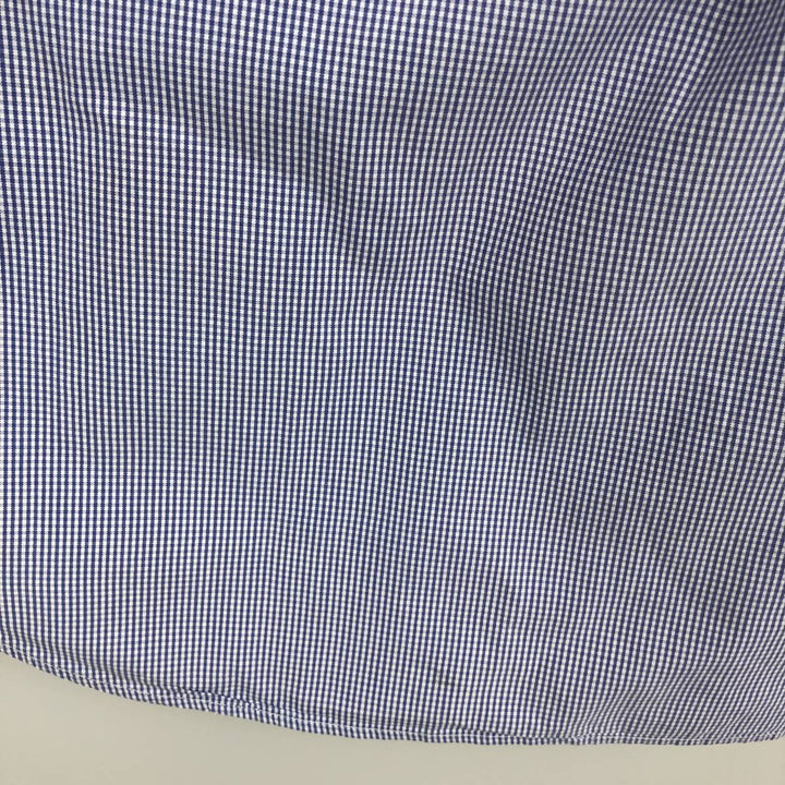 Ralph Lauren BLAKE Gingham Check Long Sleeve Button-Down Check Shirt, Men's Size L cotton blue type Vintage Second Hand