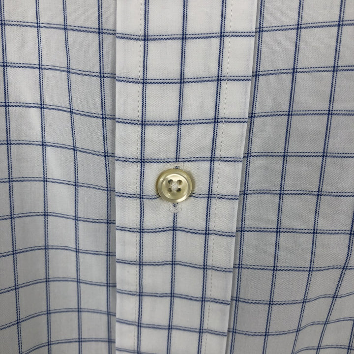 Ralph Lauren YARMOUTH Check Pattern Long-Sleeve Button-Down Shirt, Men's Size L (approx.) cotton white type Vintage Second Hand