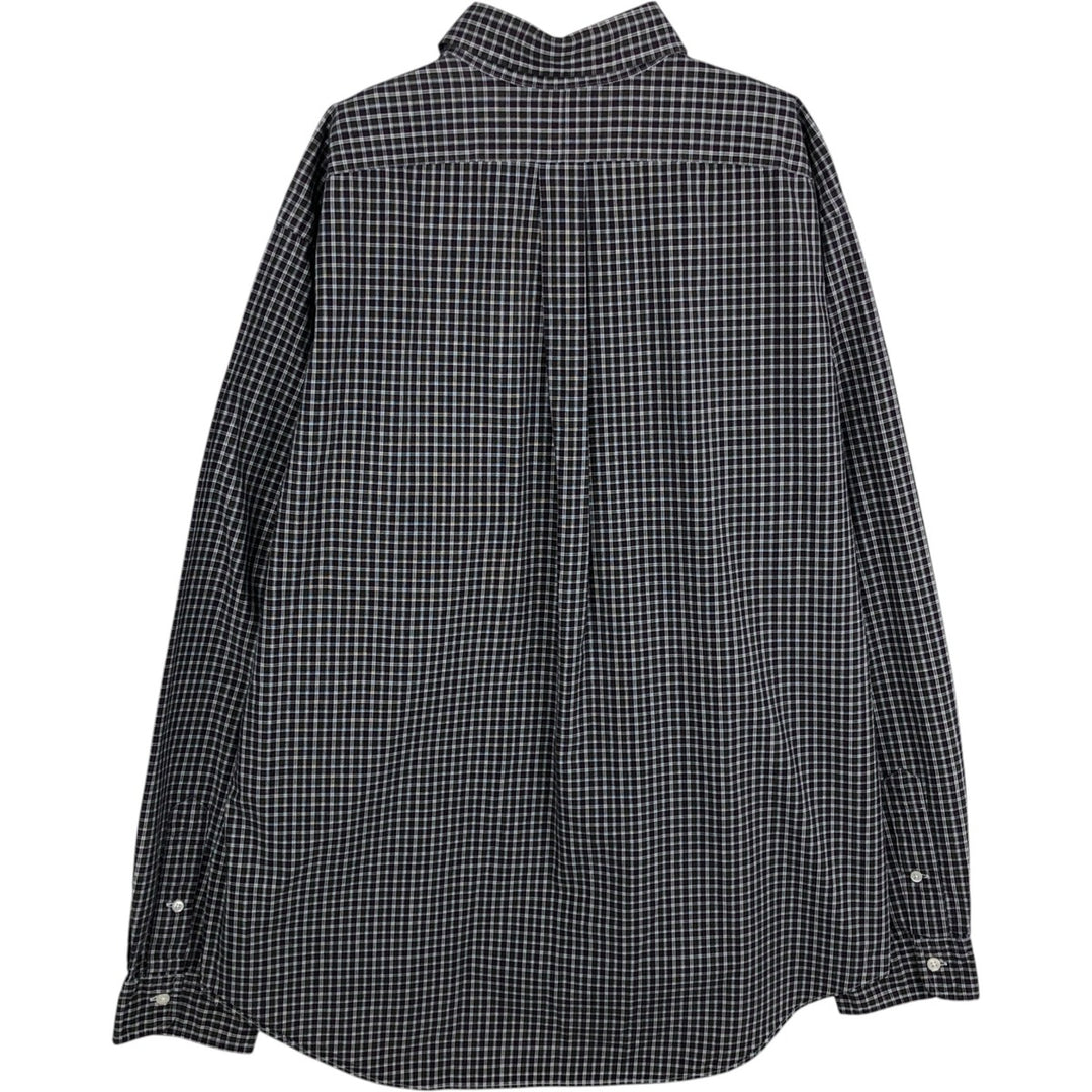 Ralph Lauren Classic Fit Long Sleeve Button Down Check Shirt Men's XL cotton black type Vintage Second Hand