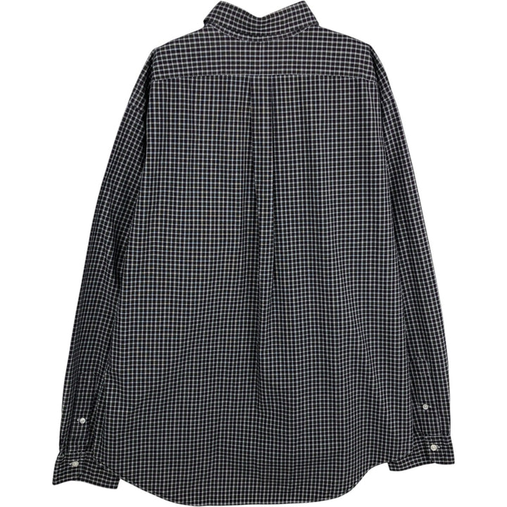 Ralph Lauren Classic Fit Long Sleeve Button Down Check Shirt Men's XL cotton black type Vintage Second Hand