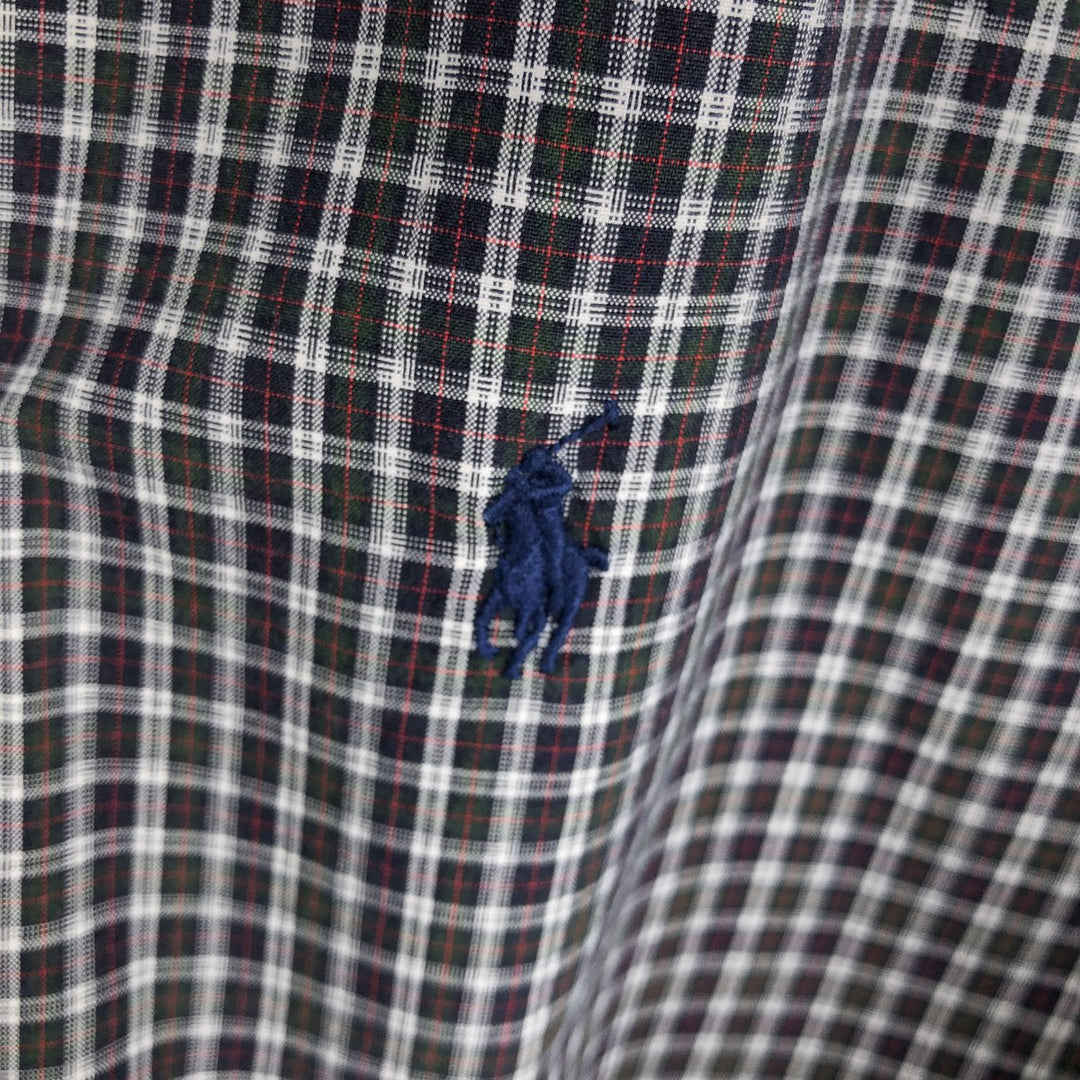 Ralph Lauren Classic Fit Long Sleeve Button Down Check Shirt Men's XL cotton black type Vintage Second Hand
