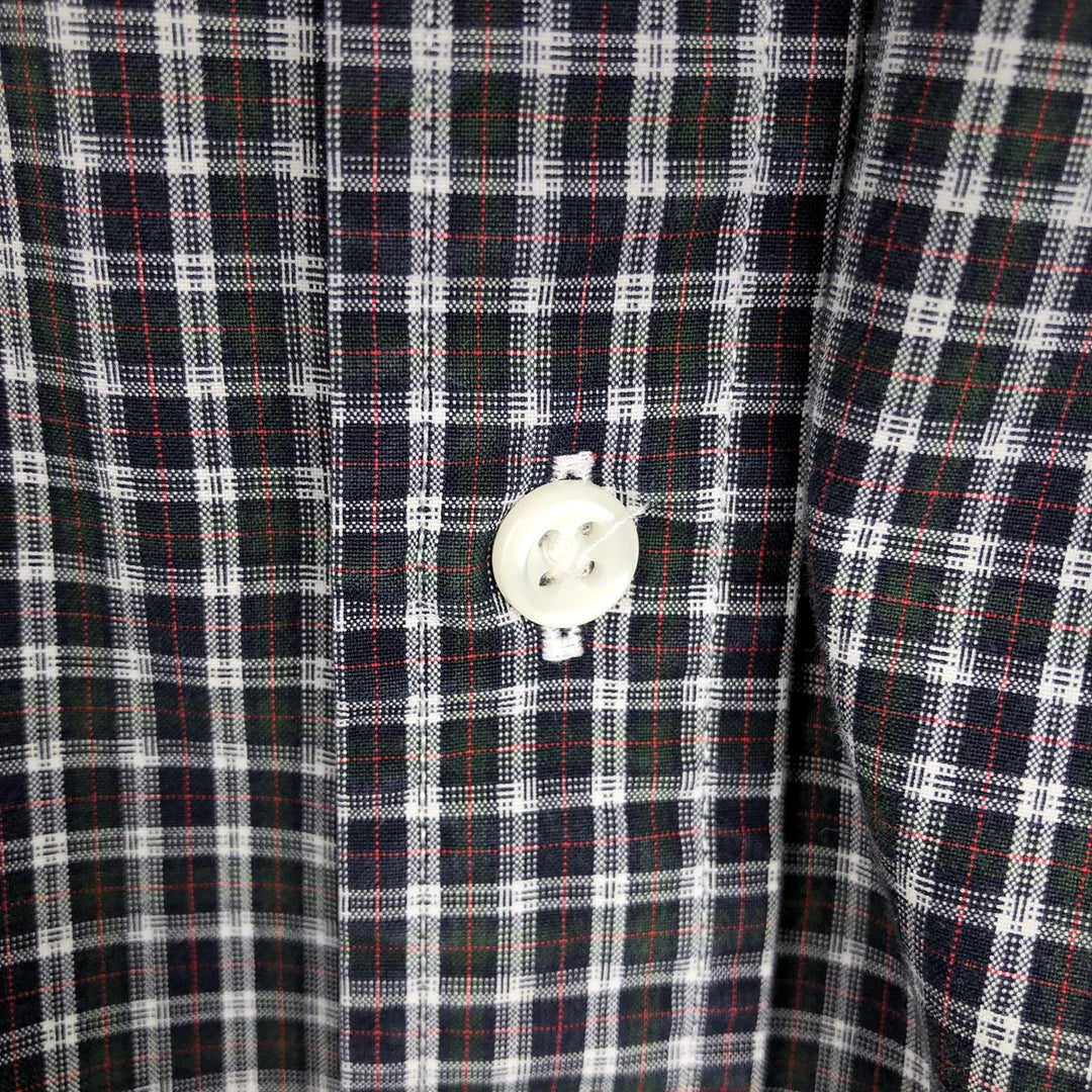 Ralph Lauren Classic Fit Long Sleeve Button Down Check Shirt Men's XL cotton black type Vintage Second Hand