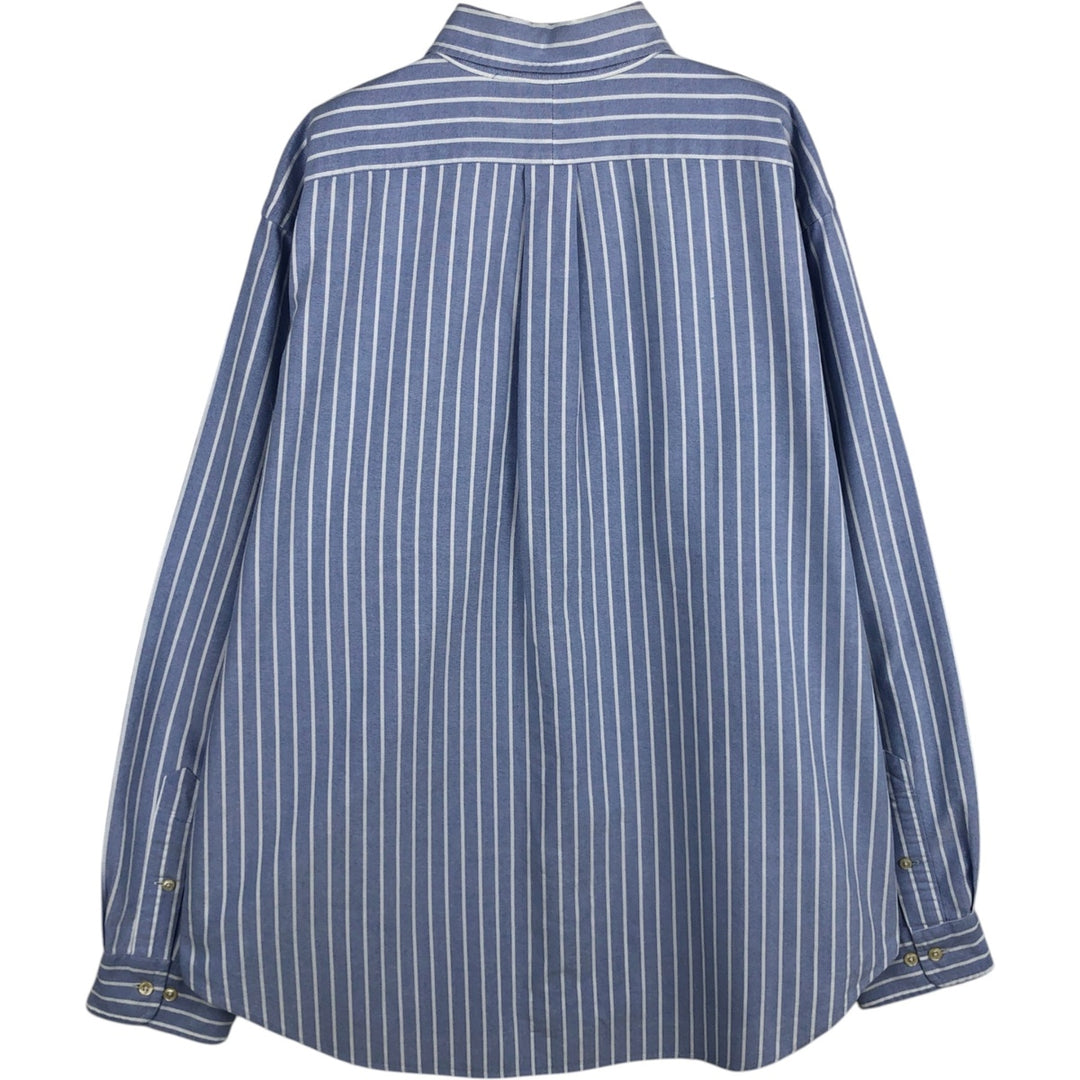 Ralph Lauren Classic Fit Long Sleeve Button Down Striped Shirt, Men's Size L cotton black type Vintage Second Hand