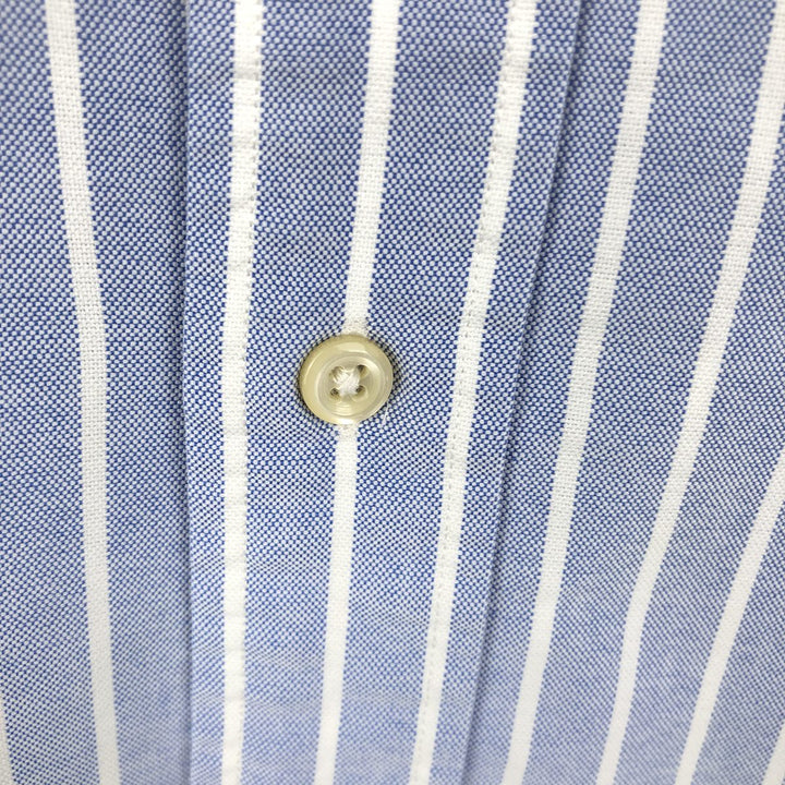 Ralph Lauren Classic Fit Long Sleeve Button Down Striped Shirt, Men's Size L cotton black type Vintage Second Hand