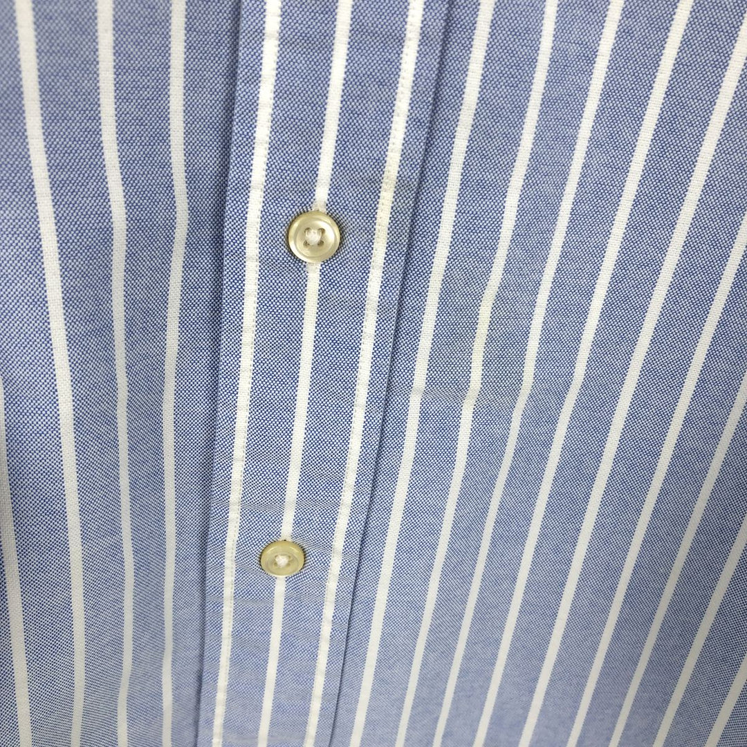 Ralph Lauren Classic Fit Long Sleeve Button Down Striped Shirt, Men's Size L cotton black type Vintage Second Hand
