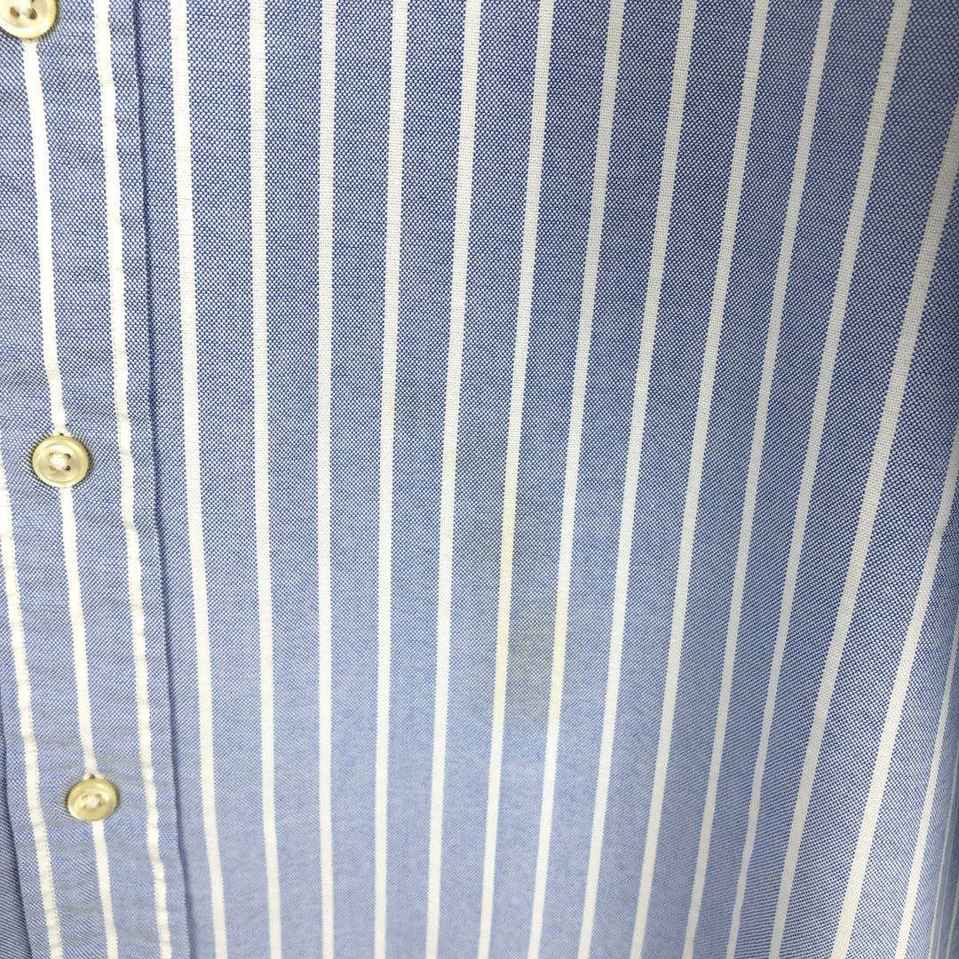 Ralph Lauren Classic Fit Long Sleeve Button Down Striped Shirt, Men's Size L cotton black type Vintage Second Hand