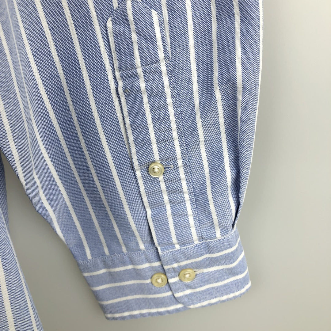 Ralph Lauren Classic Fit Long Sleeve Button Down Striped Shirt, Men's Size L cotton black type Vintage Second Hand