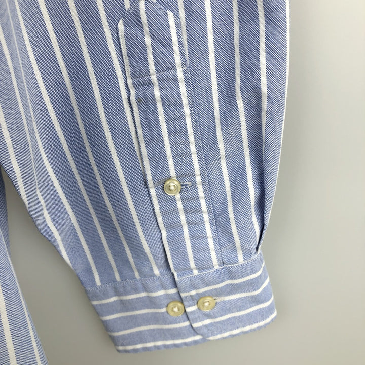Ralph Lauren Classic Fit Long Sleeve Button Down Striped Shirt, Men's Size L cotton black type Vintage Second Hand