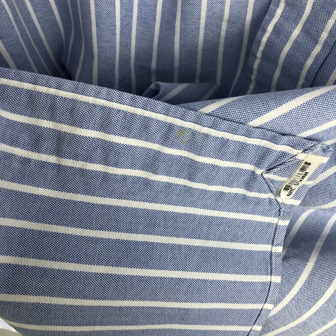 Ralph Lauren Classic Fit Long Sleeve Button Down Striped Shirt, Men's Size L cotton black type Vintage Second Hand