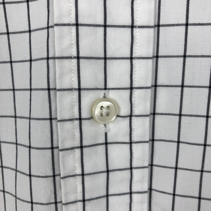Ralph Lauren Classic Fit Long Sleeve Button Down Check Shirt Men's Size L cotton white type Vintage Second Hand