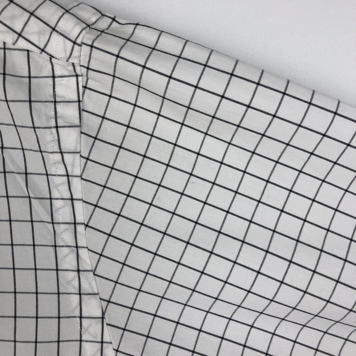 Ralph Lauren Classic Fit Long Sleeve Button Down Check Shirt Men's Size L cotton white type Vintage Second Hand