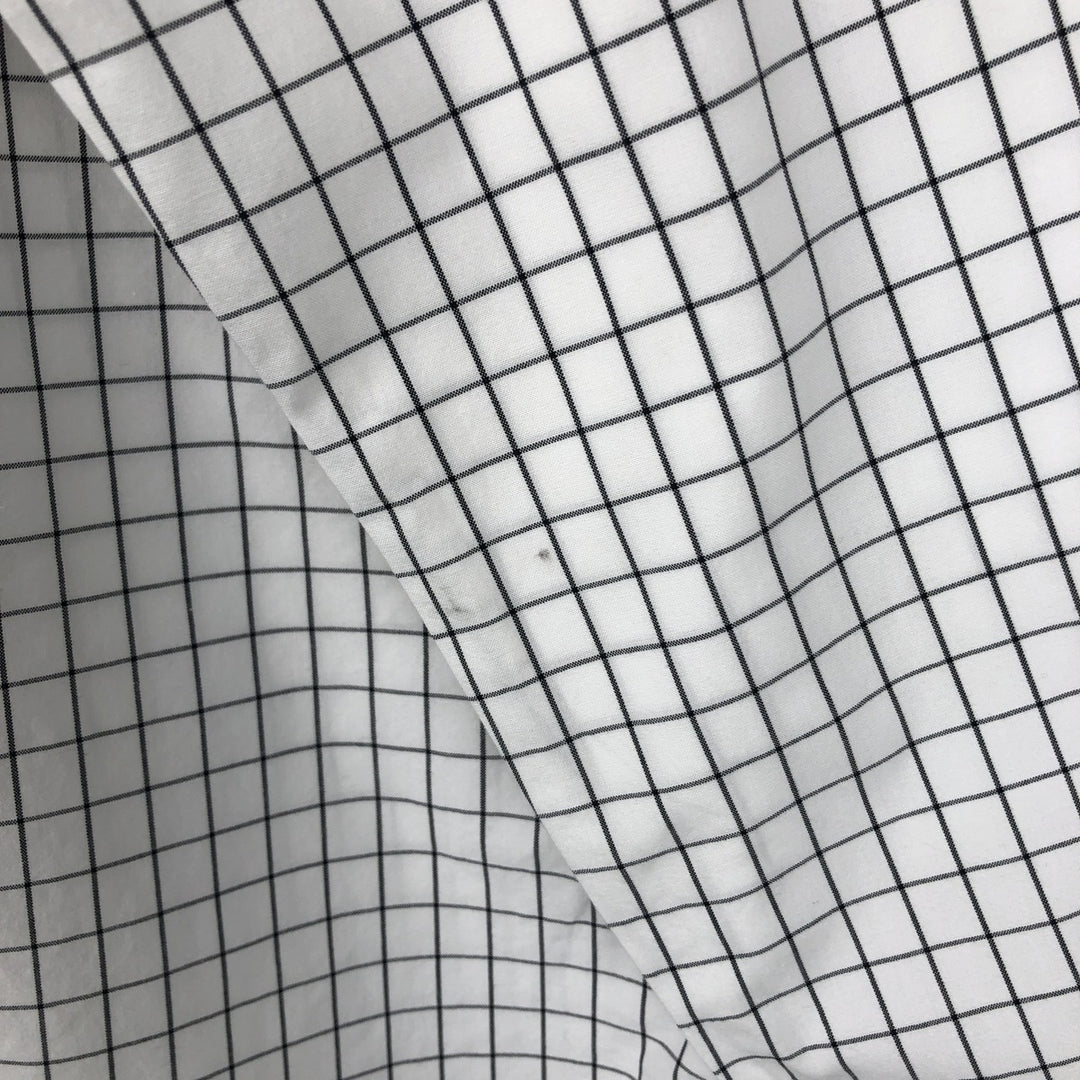 Ralph Lauren Classic Fit Long Sleeve Button Down Check Shirt Men's Size L cotton white type Vintage Second Hand