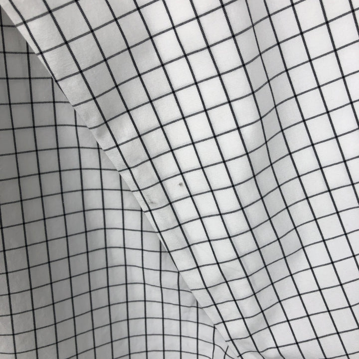 Ralph Lauren Classic Fit Long Sleeve Button Down Check Shirt Men's Size L cotton white type Vintage Second Hand
