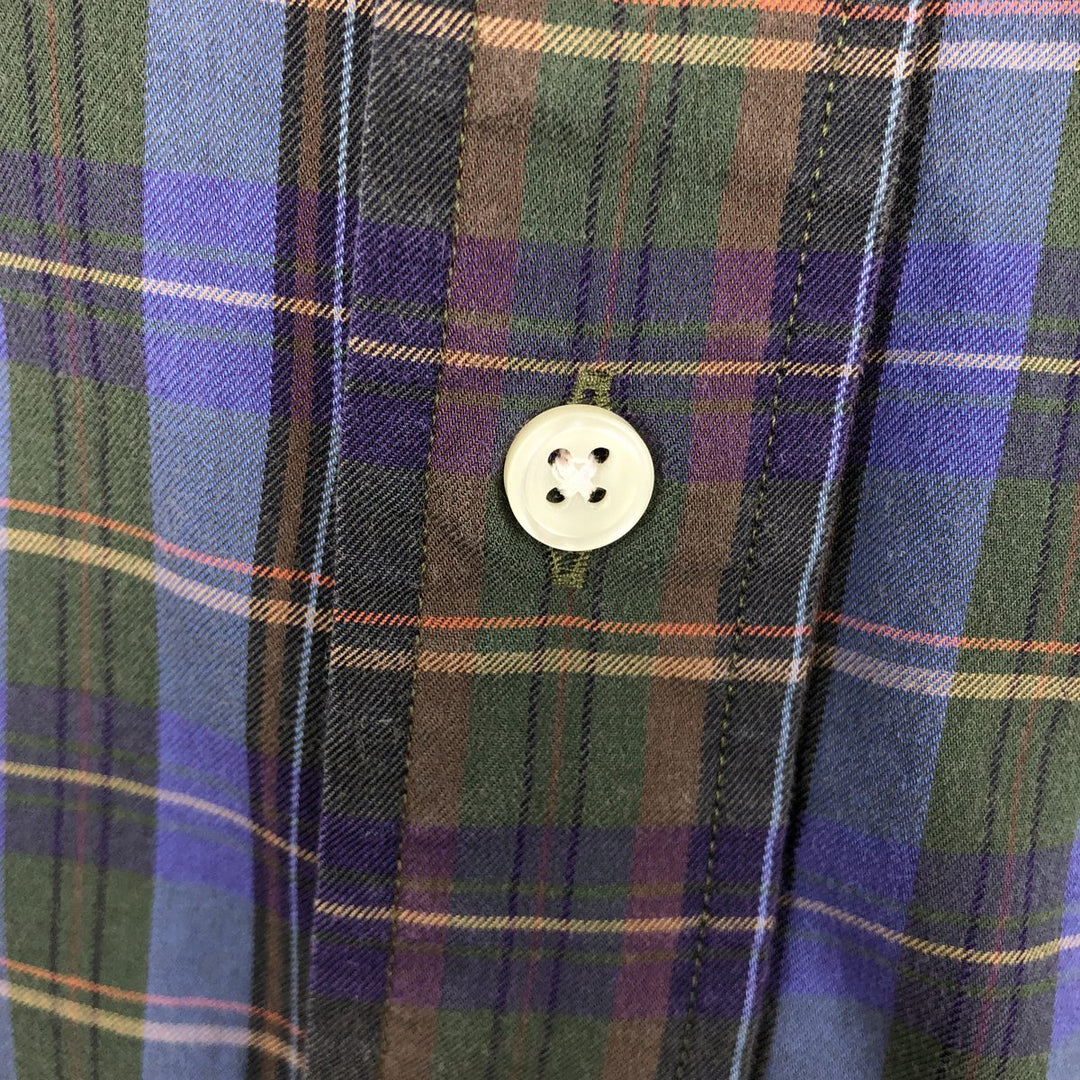 Ralph Lauren Classic Fit Long Sleeve Button Down Check Shirt Men's XL cotton green type Vintage Second Hand