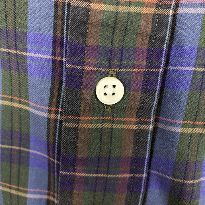 Ralph Lauren Classic Fit Long Sleeve Button Down Check Shirt Men's XL cotton green type Vintage Second Hand