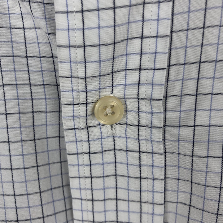 Ralph Lauren YARMOUTH Long Sleeve Button-Down Check Shirt, Men's Size L cotton white type Vintage Second Hand