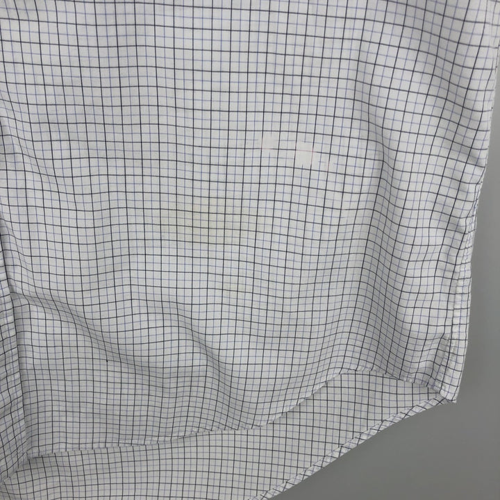 Ralph Lauren YARMOUTH Long Sleeve Button-Down Check Shirt, Men's Size L cotton white type Vintage Second Hand