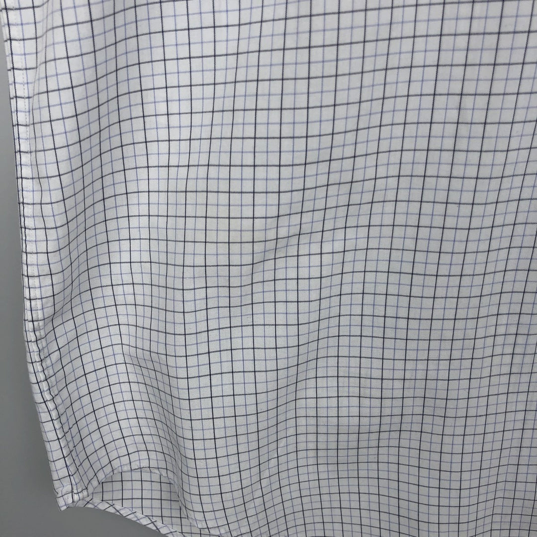 Ralph Lauren YARMOUTH Long Sleeve Button-Down Check Shirt, Men's Size L cotton white type Vintage Second Hand