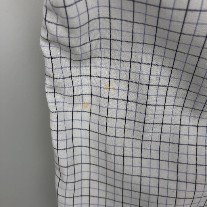 Ralph Lauren YARMOUTH Long Sleeve Button-Down Check Shirt, Men's Size L cotton white type Vintage Second Hand