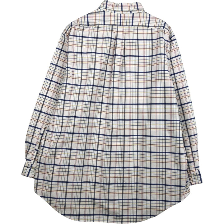 Ralph Lauren long sleeve button down check shirt, men's XL size cotton white type Vintage Second Hand