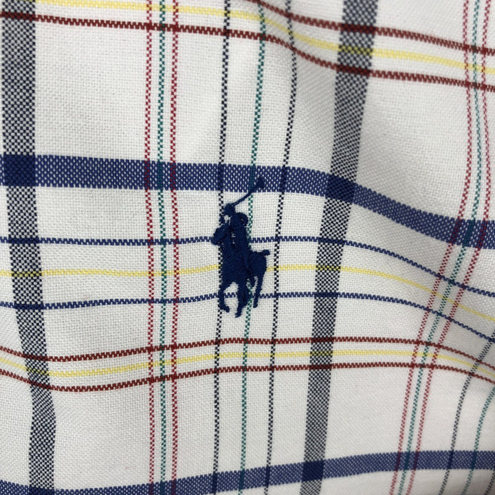 Ralph Lauren long sleeve button down check shirt, men's XL size cotton white type Vintage Second Hand